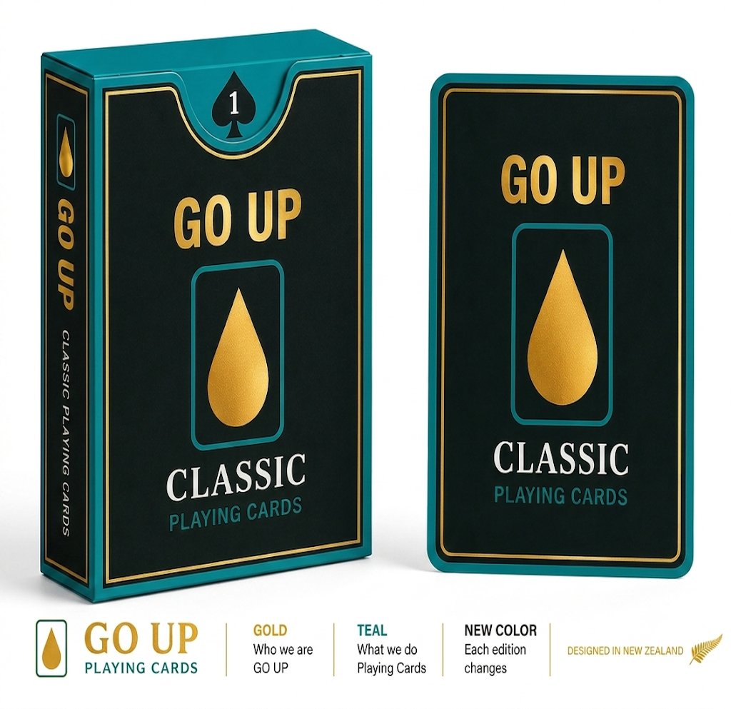 GO UP Classic Playing Cards — box and card back
